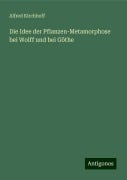 Die Idee der Pflanzen-Metamorphose bei Wolff und bei Göthe - Alfred Kirchhoff