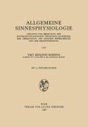Cover-Bild zum Titel 'Allgemeine Sinnesphysiologie' von 'Vrjö Renqvist-Reenpää'