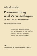 Cover-Bild zum Titel 'Preisermittlung und Veranschlagen von Hoch-, Tief- und Stahlbetonbauten' von 'Ludwig Baumeister'