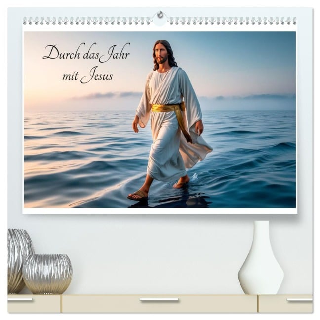 Durch das Jahr mit Jesus (hochwertiger Premium Wandkalender 2025 DIN A2 quer), Kunstdruck in Hochglanz - Dirk Rosin