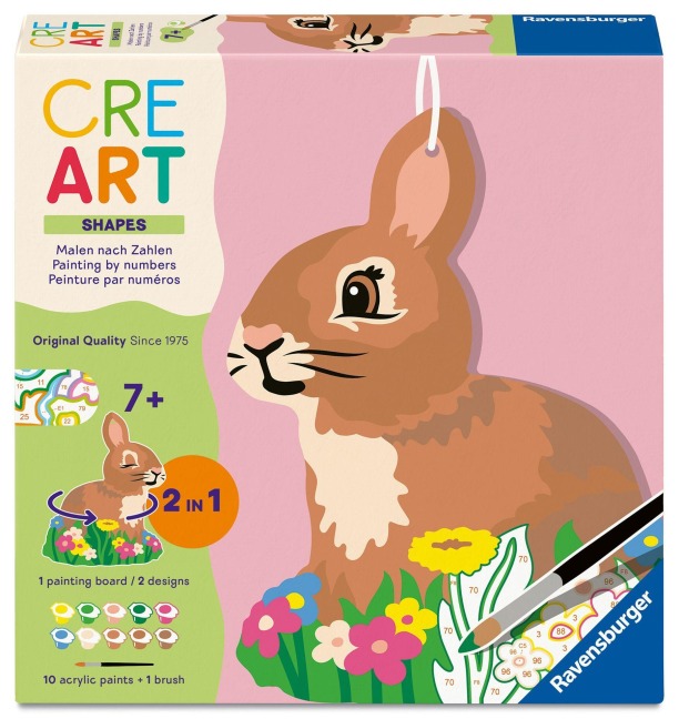 CreArt, Malen nach Zahlen Kinder in Motivform - Hoppelfreund - 