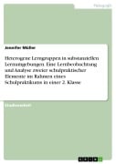 Cover-Bild zum Titel 'Heterogene Lerngruppen in substanziellen Lernumgebungen. Eine Lernbeobachtung und Analyse zweier schulpraktischer Elemente im Rahmen eines Schulpraktikums in einer 2. Klasse' von 'Jennifer Müller'