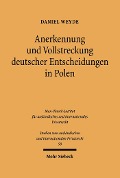 Cover-Bild zum Titel 'Anerkennung und Vollstreckung deutscher Entscheidungen in Polen' von 'Daniel Weyde'