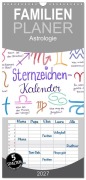 Cover-Bild zum Titel 'Familienplaner 2027 - Sternzeichen-Kalender mit 5 Spalten (Wandkalender, 21 x 45 cm) CALVENDO' von 'Martje Kleinhans - Kritzelfee'