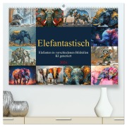 Cover-Bild zum Titel 'Elefantastisch (hochwertiger Premium Wandkalender 2026 DIN A2 quer), Kunstdruck in Hochglanz' von 'Cathrin Illgen'