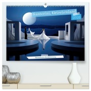 Santorini, Griechenland -Romatische Abendstimmung- (hochwertiger Premium Wandkalender 2026 DIN A2 quer), Kunstdruck in Hochglanz - KalliDesignShop KalliDesignShop