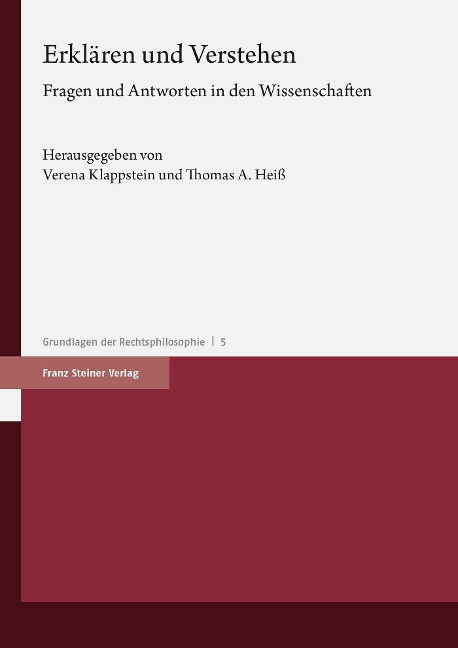 Erklären und Verstehen - Thomas A. Heiß, Verena Klappstein