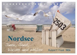 Cover-Bild zum Titel 'Nordsee - Dünen, Sand, Wasser und Wolken (Tischkalender 2026 DIN A5 quer), CALVENDO Monatskalender' von 'Roland T. Frank'
