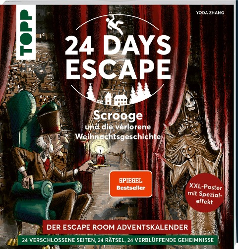 24 DAYS ESCAPE - Der Escape Room Adventskalender: Scrooge und die verlorene Weihnachtsgeschichte. SPIEGEL Bestseller Autor - Yoda Zhang