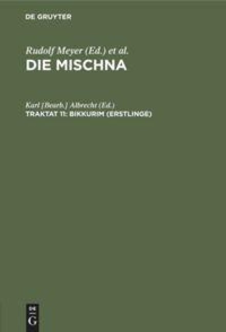 Bikkurim (Erstlinge) - 