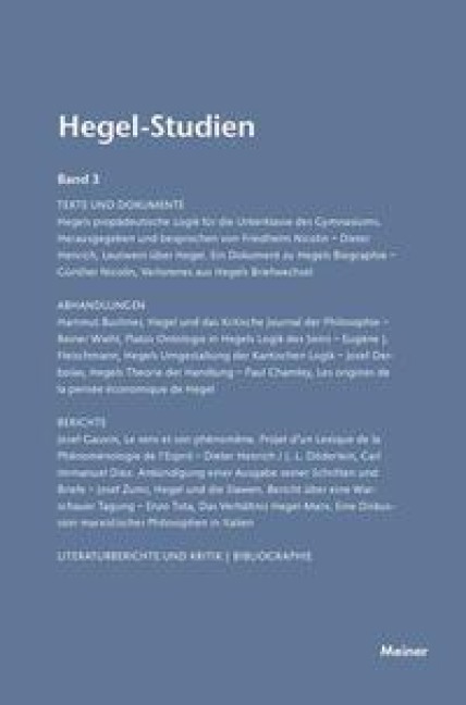 Hegel-Studien / Hegel-Studien - 