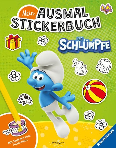 Mein Ausmalstickerbuch: Die Schlümpfe - 