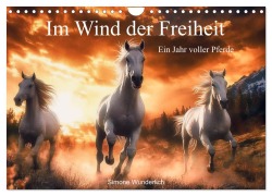 Cover-Bild zum Titel 'Im Wind der Freiheit - Ein Jahr voller Pferde (Wandkalender 2026 DIN A4 quer), CALVENDO Monatskalender' von 'Simone Wunderlich'