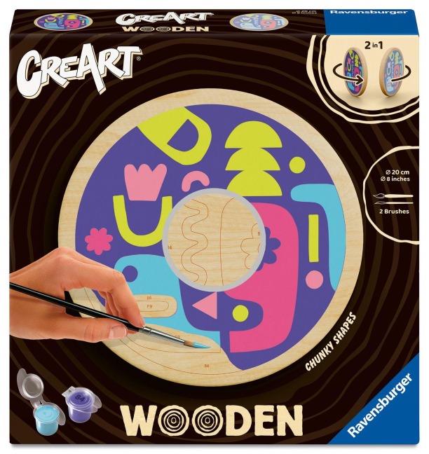 CreArt, Malen nach Zahlen Wooden - Eckige Formen - 