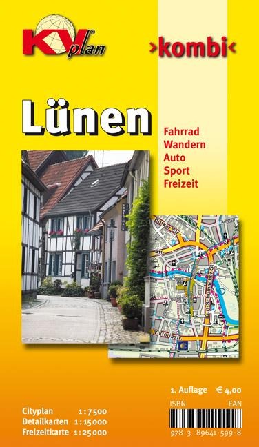 Lünen, KVplan, Radkarte/Wanderkarte/Stadtplan, 1:25.000 / 1:15.000 / 1:7.500 - 