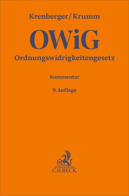 Ordnungswidrigkeitengesetz. OWiG - Joachim Bohnert, Carsten Krumm, Benjamin Krenberger