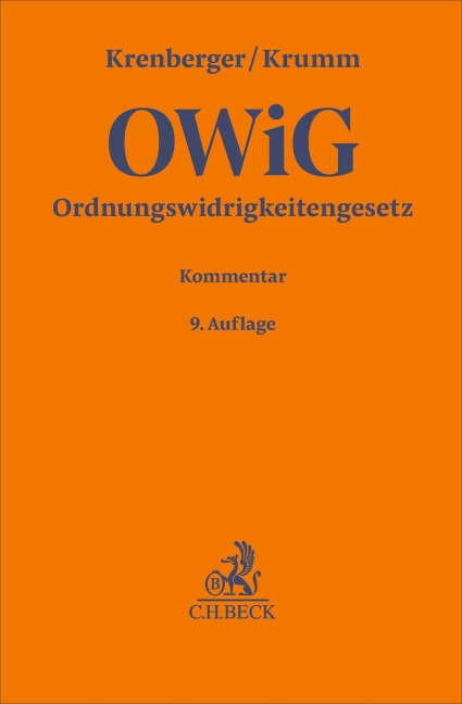 Ordnungswidrigkeitengesetz. OWiG - Joachim Bohnert, Carsten Krumm, Benjamin Krenberger