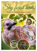 Cover-Bild zum Titel 'Shy forest birds (Wall Calendar 2026 DIN A3 portrait), CALVENDO 12 Month Wall Calendar' von 'Claudia Kleemann'