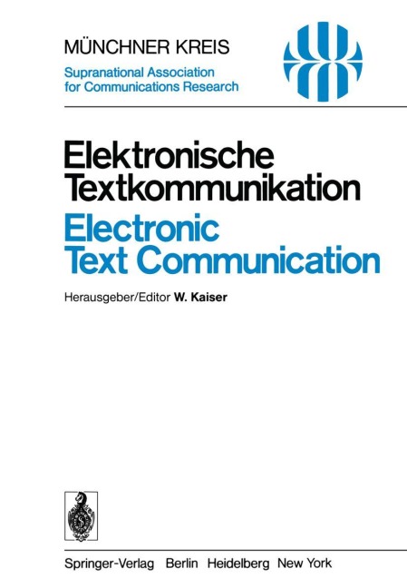 Elektronische Textkommunikation / Electronic Text Communication - 
