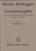 Cover-Bild zum Titel 'Gesamtausgabe Bd. 64. Der Begriff der Zeit' von 'Martin Heidegger'