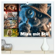 Cover-Bild zum Titel 'Miau mit Stil (hochwertiger Premium Wandkalender 2026 DIN A2 quer), Kunstdruck in Hochglanz' von 'Steffen Gierok-Latniak'