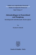 Cover-Bild zum Titel 'Aktionärsklagen in Deutschland und Hongkong' von 'Nicolaus H. Schmidt'