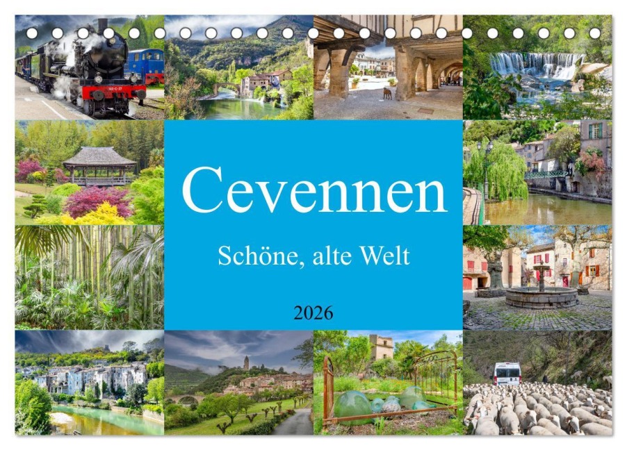 Cevennen - Schöne alte Welt (Tischkalender 2026 DIN A5 quer), CALVENDO Monatskalender - Bodo Schmidt Photography