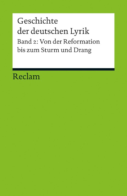 Geschichte der deutschen Lyrik Band 2 - Hans-Georg Kemper