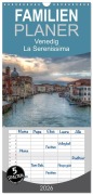 Cover-Bild zum Titel 'Familienplaner 2026 - Venedig - La Serenissima mit 5 Spalten (Wandkalender, 21 x 45 cm) CALVENDO' von 'Sascha Haas Photography'