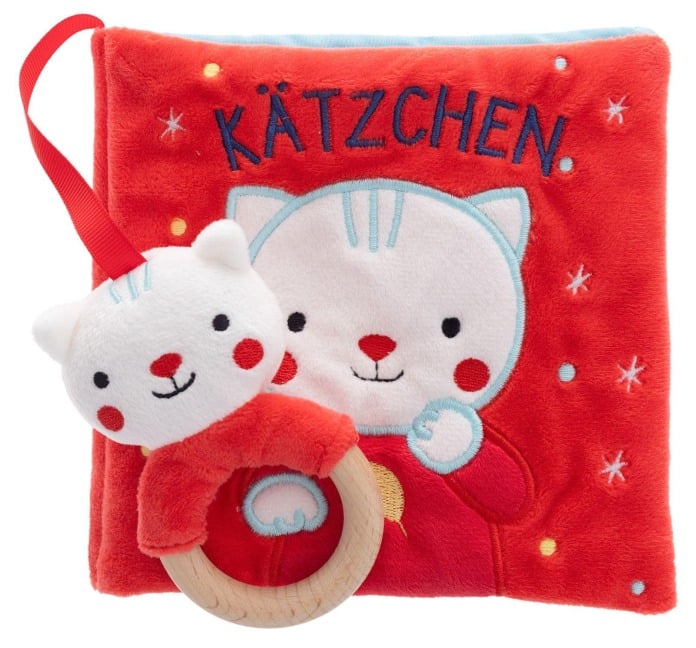 Mein erstes Stoffbuch mit Rassel und Holzbeißring. Kätzchen - Kenny Rettore