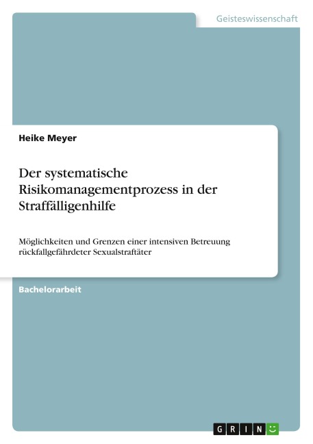 Der systematische Risikomanagementprozess in der Straffälligenhilfe - Heike Meyer