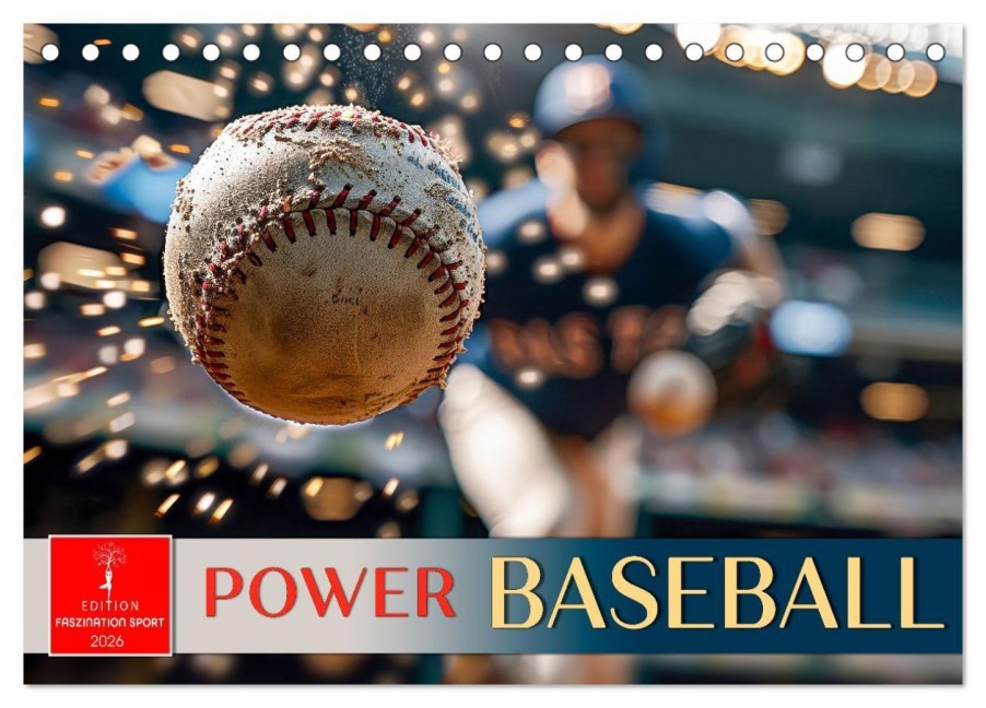 Power Baseball (Tischkalender 2026 DIN A5 quer), CALVENDO Monatskalender - Peter Roder