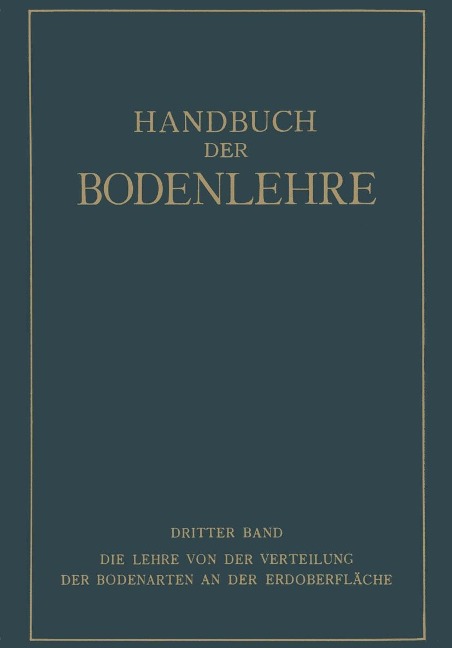 Die Lehre von der Verteilung der Bodenarten an der Erdoberfläche Regionale und Zonale Bodenlehre - E. Blanck
