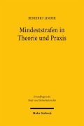Cover-Bild zum Titel 'Mindeststrafen in Theorie und Praxis' von 'Benedikt Linder'