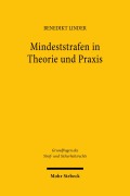Cover-Bild zum Titel 'Mindeststrafen in Theorie und Praxis' von 'Benedikt Linder'