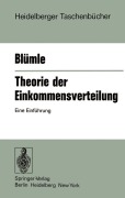 Cover-Bild zum Titel 'Theorie der Einkommensverteilung' von 'G. Blümle'