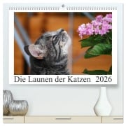 Cover-Bild zum Titel 'Die Launen der Katzen 2026 (hochwertiger Premium Wandkalender 2026 DIN A2 quer), Kunstdruck in Hochglanz' von 'Anna Kropf'