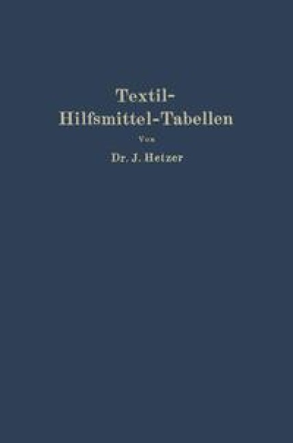 Textil-Hilfsmittel-Tabellen - Josef Hetzer