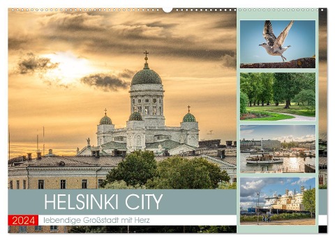 HELSINKI CITY (Wandkalender 2024 DIN A2 quer), CALVENDO Monatskalender - Dieter Gödecke