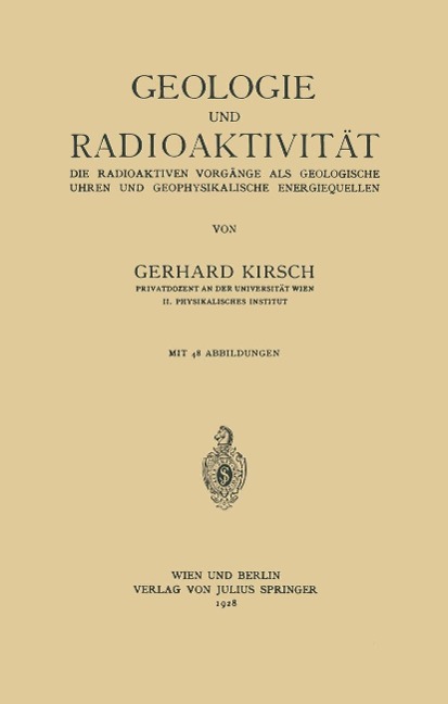 Geologie und Radioaktivität - Gerhard Kirsch