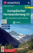 Cover-Bild zum Titel 'KOMPASS Wanderführer Europäischer Fernwanderweg E5' von 'Gerhard Stummvoll, Raphaela Moczynski'