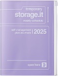 MARK'S 2024/2025 Taschenkalender A5 vertikal, Storage it // Purple - 