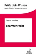 Cover-Bild zum Titel 'Beamtenrecht' von 'Thomas Sauerland'