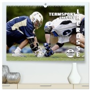 Teamsport Lacrosse - Face-off (hochwertiger Premium Wandkalender 2026 DIN A2 quer), Kunstdruck in Hochglanz - Renate Bleicher