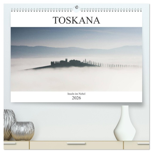 Toskana - Inseln im Nebel (hochwertiger Premium Wandkalender 2026 DIN A2 quer), Kunstdruck in Hochglanz - Peter Schürholz