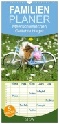 Cover-Bild zum Titel 'Familienplaner 2026 - Meerschweinchen. Geliebte Nager mit 5 Spalten (Wandkalender, 21 x 45 cm) CALVENDO' von 'Elisabeth Stanzer'