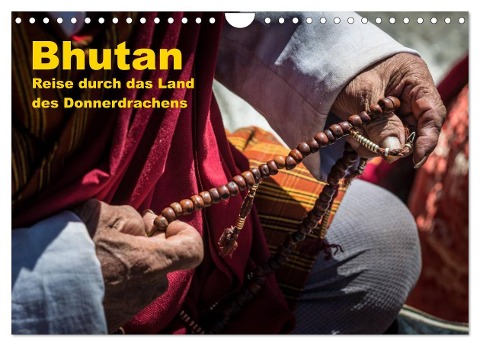 Bhutan - Reise durch das Land des Donnerdrachens (Wandkalender 2024 DIN A4 quer), CALVENDO Monatskalender - Thomas Krebs