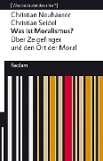 Cover-Bild zum Titel 'Was ist Moralismus?. Über Zeigefinger und den Ort der Moral' von 'Christian Neuhäuser, Christian Seidel'