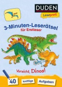 Cover-Bild zum Titel 'Duden Leseprofi - 3-Minuten-Leserätsel für Erstleser: Vorsicht, Dinos!' von 'Susanna Moll'
