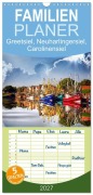 Cover-Bild zum Titel 'Familienplaner 2027 - Ostfriesland, die alten Häfen - Greetsiel, Neuharlingersiel, Carolinensiel mit 5 Spalten (Wandkalender, 21 x 45 cm) CALVENDO' von 'Peter Roder'